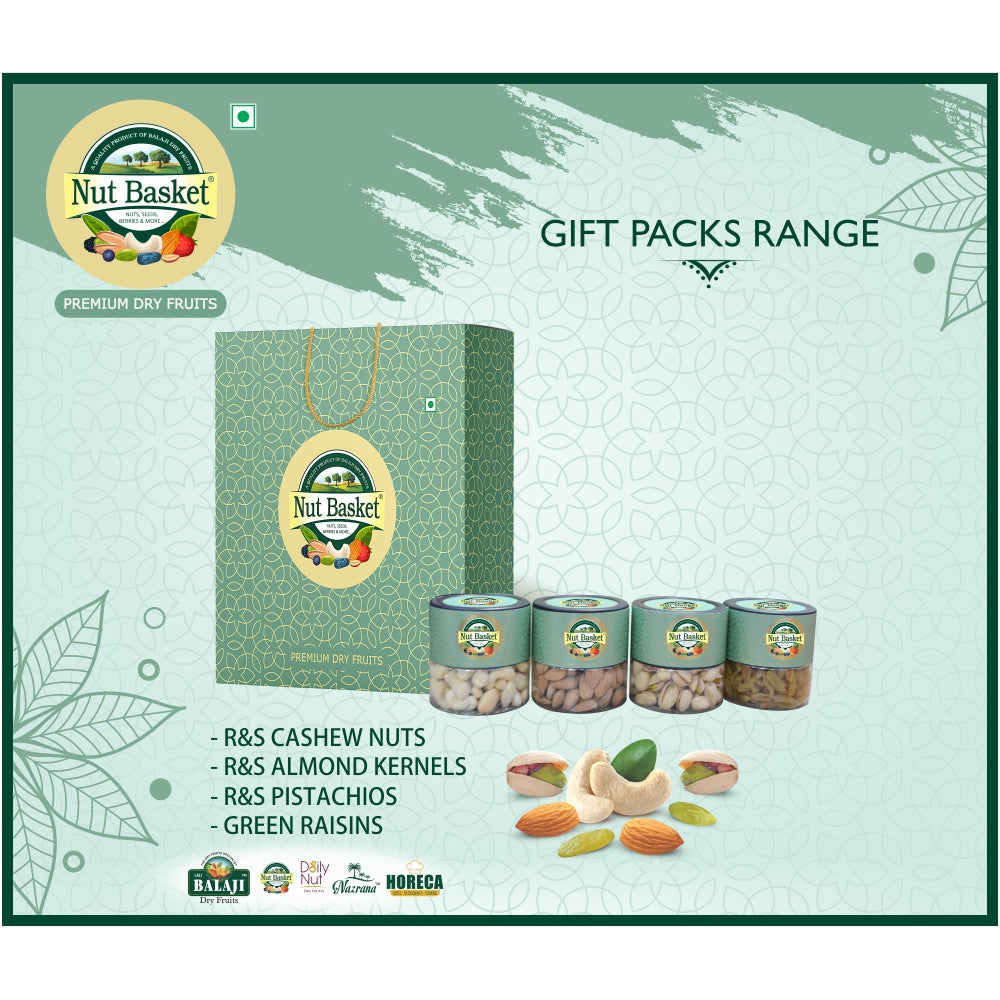 Nut Basket Gift Box 400g (4 Jar)